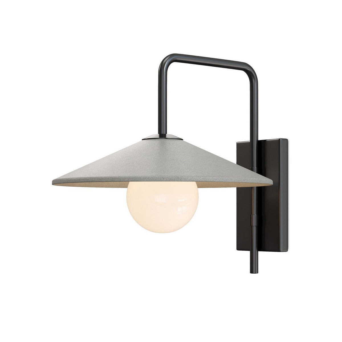 Currey and Company 5500-0058 Bothy Outdoor Wall Sconce in Natural/Black/Frosted White