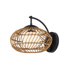 Currey and Company 5500-0060 Carriage Outdoor Wall Sconce in Natural/Black/Frosted White