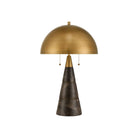 Currey and Company 6000-1065 Edith Desk Lamp in Coffee Brown/Antique Brass