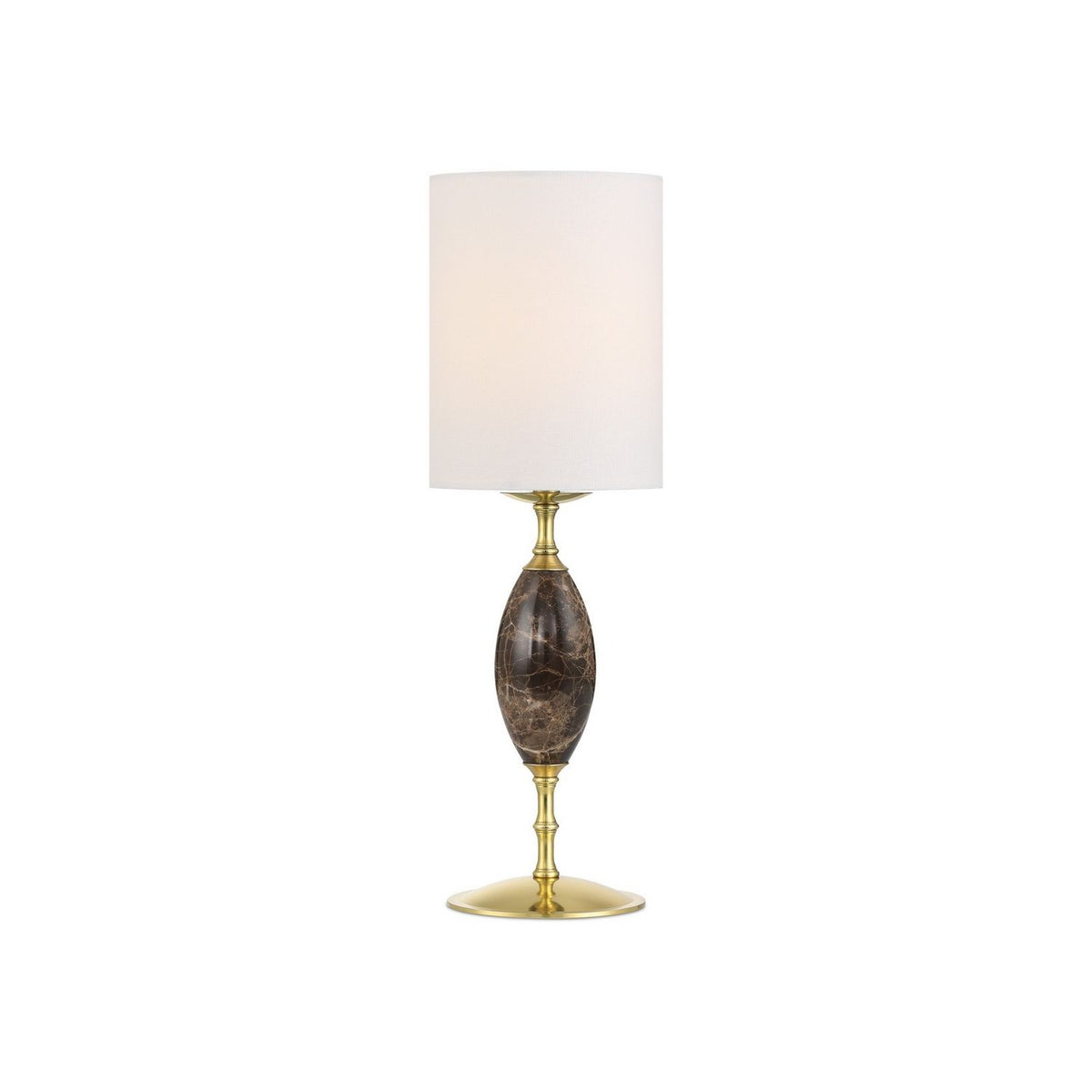 Currey and Company 6700-0020 Marche Cordless Table Lamp in Brown/Brass