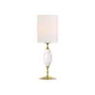 Currey and Company 6700-0021 Marche Cordless Table Lamp in White/Brass