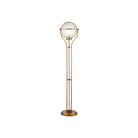 Currey and Company 8000-0182 Metropolis Floor Lamp in Metallic Champagne/Frosted