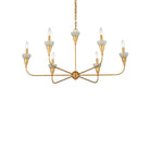 Currey and Company 9000-1328 Aurelia Frost Chandelier in Contemporary Gold Leaf/Contemporary Gold/Frosted