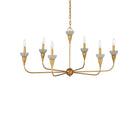 Currey and Company 9000-1328 Aurelia Frost Chandelier in Contemporary Gold Leaf/Contemporary Gold/Frosted