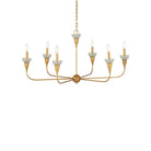 Currey and Company 9000-1328 Aurelia Frost Chandelier in Contemporary Gold Leaf/Contemporary Gold/Frosted