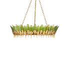 Currey and Company 9000-1337 Selavy Chandelier in Green/Contemporary Gold Leaf/Contemporary Gold