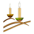 Currey and Company 9000-1338 Flannery Chandelier in Contemporary Gold Leaf/Contemporary Gold/Green