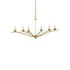 Currey and Company 9000-1338 Flannery Chandelier in Contemporary Gold Leaf/Contemporary Gold/Green