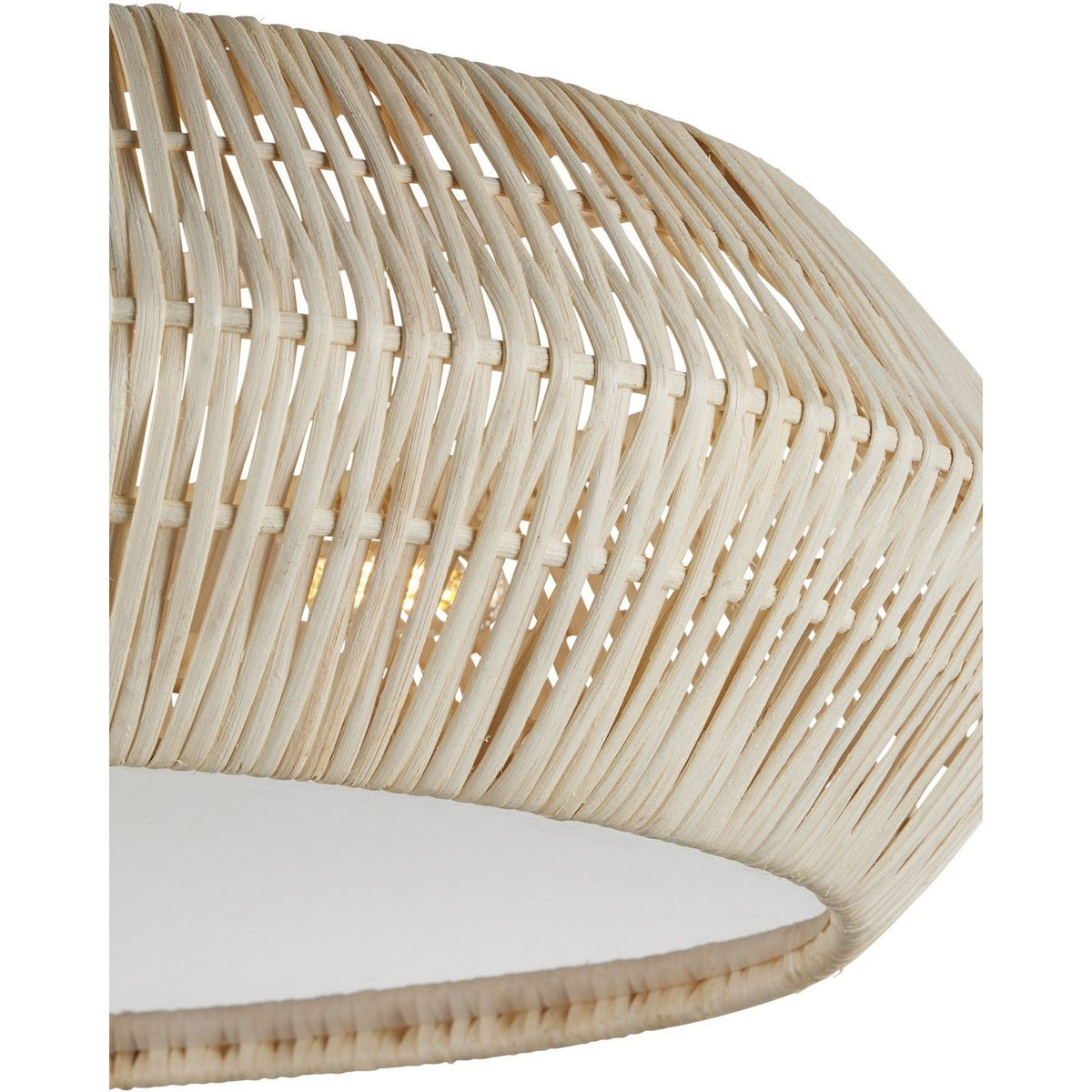 Currey and Company 9000-1346 Antibes Semi-Flush Mount in Bleached Natural/Snow White/White