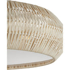 Currey and Company 9000-1346 Antibes Semi-Flush Mount in Bleached Natural/Snow White/White