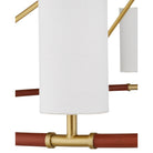 Currey and Company 9000-1350 Ellerston Chandelier in Saddle Brown/Brushed Brass