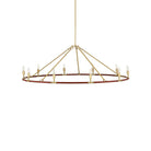 Currey and Company 9000-1350 Ellerston Chandelier in Saddle Brown/Brushed Brass
