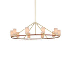 Currey and Company 9000-1350 Ellerston Chandelier in Saddle Brown/Brushed Brass