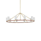 Currey and Company 9000-1350 Ellerston Chandelier in Saddle Brown/Brushed Brass