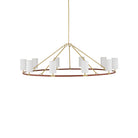 Currey and Company 9000-1350 Ellerston Chandelier in Saddle Brown/Brushed Brass