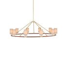Currey and Company 9000-1350 Ellerston Chandelier in Saddle Brown/Brushed Brass
