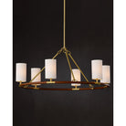 Currey and Company 9000-1351 Ellerston Chandelier in Saddle Brown/Brushed Brass