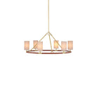 Currey and Company 9000-1351 Ellerston Chandelier in Saddle Brown/Brushed Brass