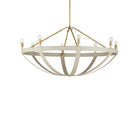 Currey and Company 9000-1352 Barrington Chandelier in Cream/Brushed Brass