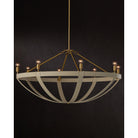 Currey and Company 9000-1352 Barrington Chandelier in Cream/Brushed Brass