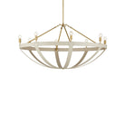 Currey and Company 9000-1352 Barrington Chandelier in Cream/Brushed Brass