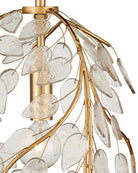 Currey and Company 9000-1354 Banyan Pendant in Antique Brass/Clear