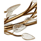Currey and Company 9000-1359 Star Magnolia Chandelier in Antique Brass/White/Clear