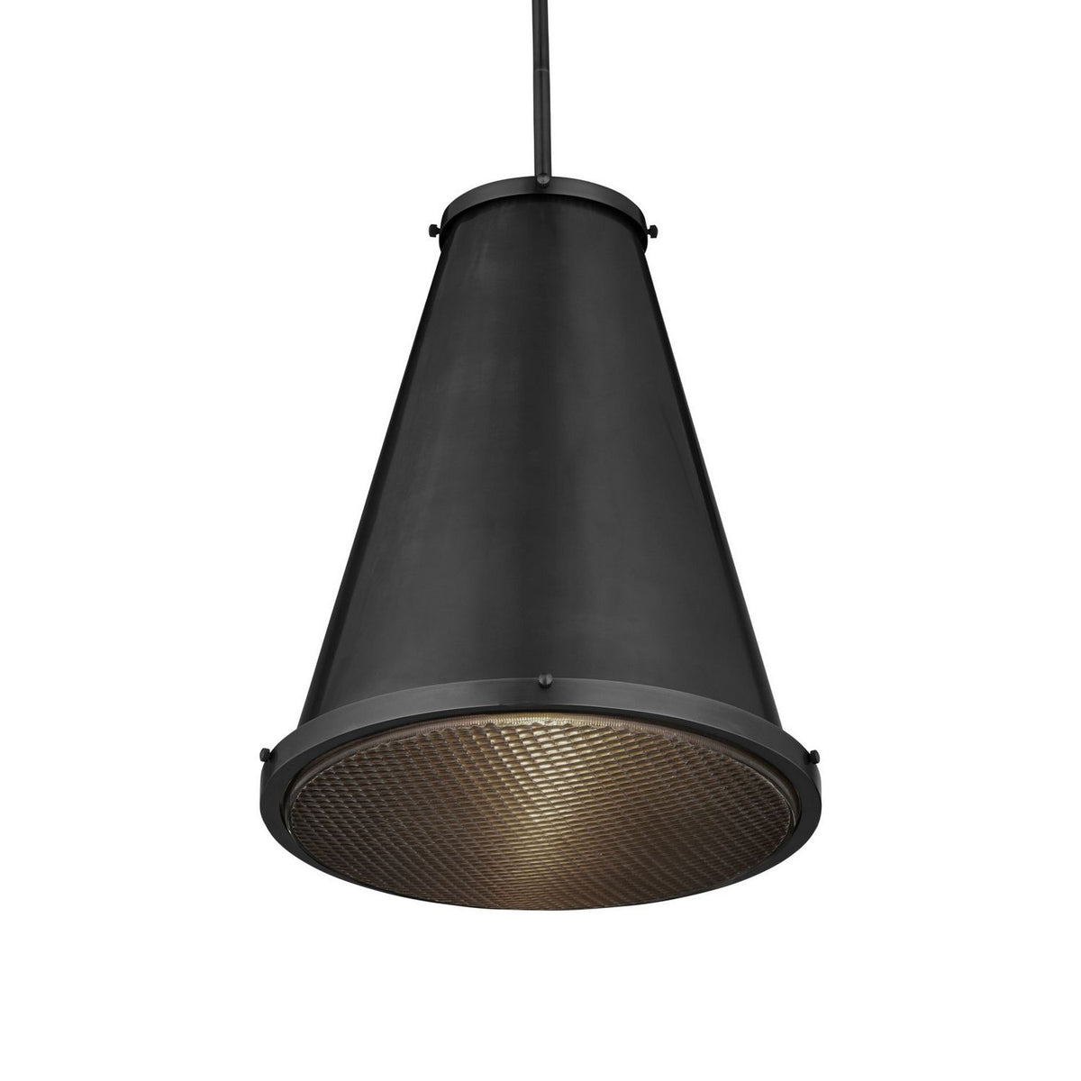 Currey and Company 9000-1367 Seafarer Pendant in Matte Black/Clear