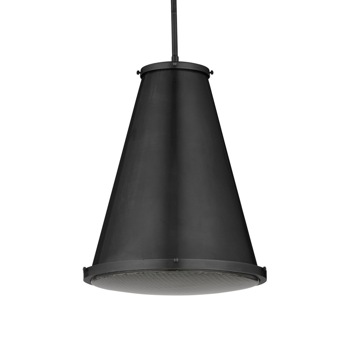 Currey and Company 9000-1367 Seafarer Pendant in Matte Black/Clear