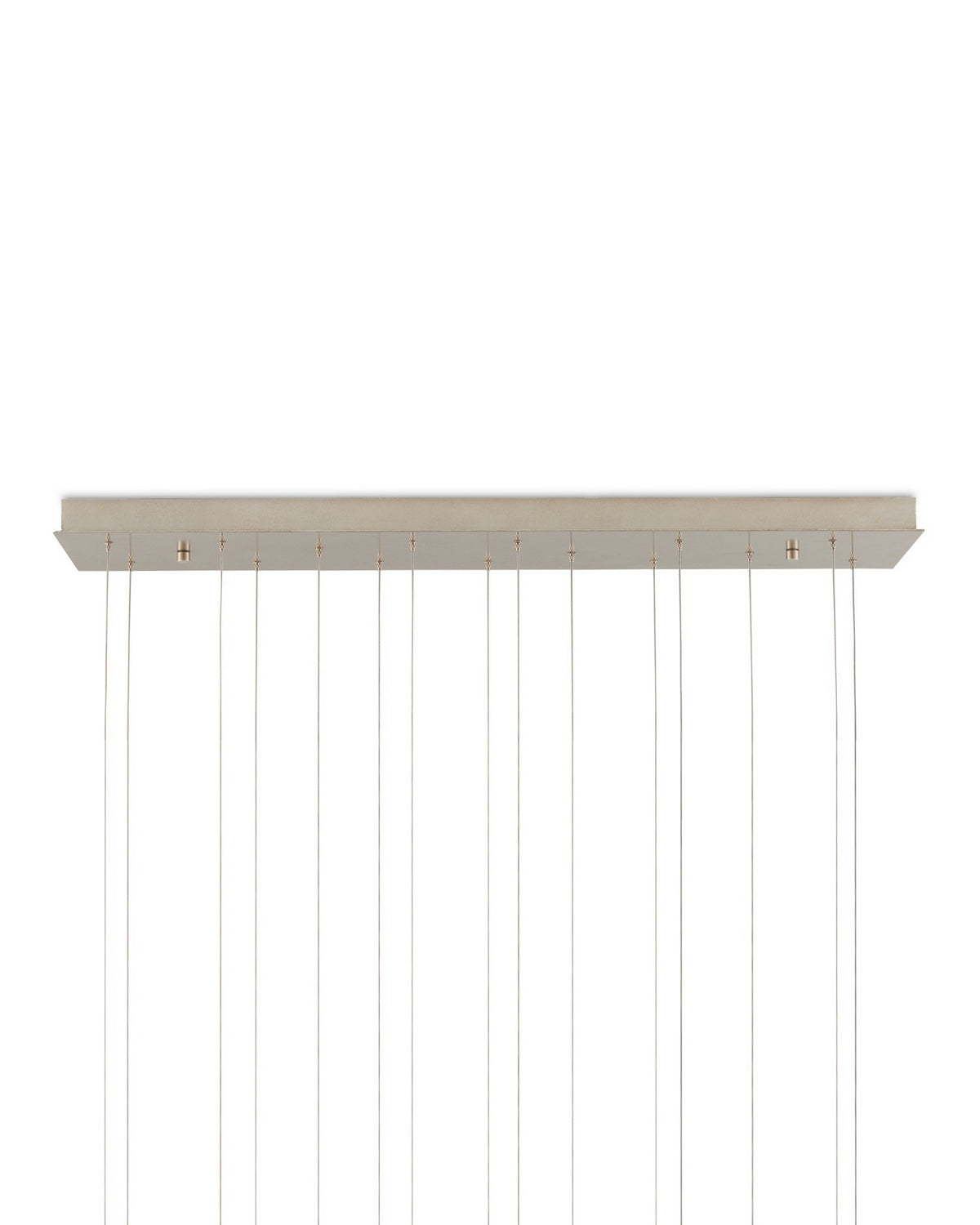 Currey and Company 9000-1383 Cannula Linear Multi-Drop Pendant in Vintage Brass/White/Silver
