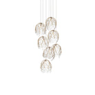 Currey and Company 9000-1389 Banyan Pendant in Antique Brass/Clear/Silver