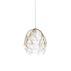 Currey and Company 9000-1392 Banyan Linear Multi-Drop Pendant in Antique Brass/Clear/Silver