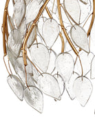 Currey and Company 9000-1393 Banyan Pendant in Antique Brass/Clear/Silver