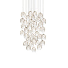 Currey and Company 9000-1393 Banyan Pendant in Antique Brass/Clear/Silver