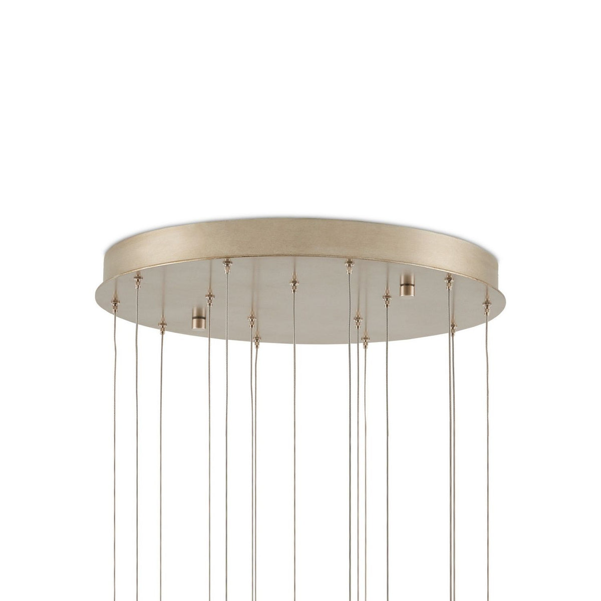 Currey and Company 9000-1398 Polpo Round Multi-Drop Pendant in Green/Silver