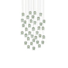 Currey and Company 9000-1401 Polpo Round Multi-Drop Pendant in Green/Silver