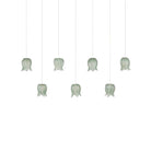 Currey and Company 9000-1402 Polpo Linear Multi-Drop Pendant in Green/Silver