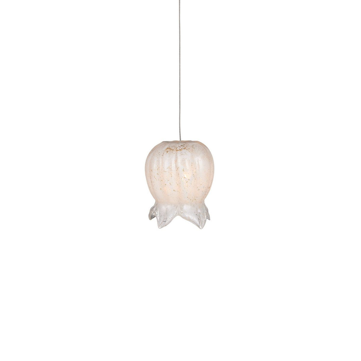 Currey and Company 9000-1403 Polpo Round Multi-Drop Pendant in White/Silver