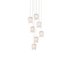 Currey and Company 9000-1405 Polpo Round Multi-Drop Pendant in White/Silver