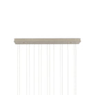 Currey and Company 9000-1407 Polpo Linear Multi-Drop Pendant in White/Silver