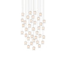 Currey and Company 9000-1409 Polpo Round Multi-Drop Pendant in White/Silver