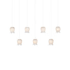 Currey and Company 9000-1410 Polpo Linear Multi-Drop Pendant in White/Silver
