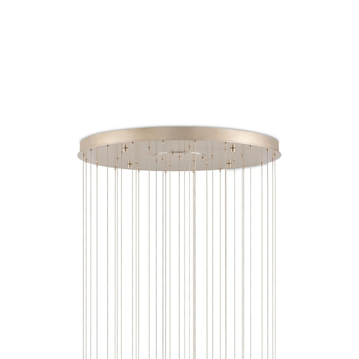 Currey and Company 9000-1417 Polpo Round Multi-Drop Pendant in Blue/Silver