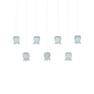 Currey and Company 9000-1418 Polpo Linear Multi-Drop Pendant in Blue/Silver