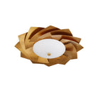 Currey and Company 9999-0080 Asterisk Flush Mount in Contemporary Gold Leaf/Contemporary Gold/Opaque White