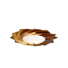 Currey and Company 9999-0080 Asterisk Flush Mount in Contemporary Gold Leaf/Contemporary Gold/Opaque White