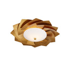 Currey and Company 9999-0080 Asterisk Flush Mount in Contemporary Gold Leaf/Contemporary Gold/Opaque White