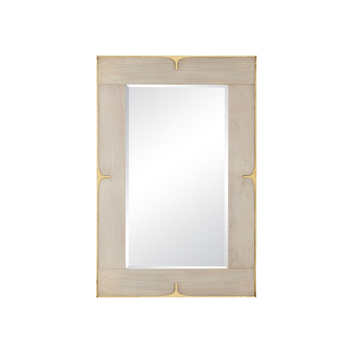 Currey and Company 1000-0178 Orin Mirror in Marbled Ivory/Brushed Brass