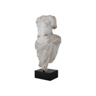 Currey and Company 1200-1085 Delos Torso on Metal Stand in Antique Off-White/Black