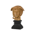 Currey and Company 1200-1103 Hypnos Head on Metal Plinth in Light Coral/Black